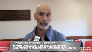 SE FIRMÓ UN CONVENIO MARCO CON LA COOPERATIVA AGROPECUARIA DE PRODUCTORES Y ARTESANOS DEL CUARTO RÍO [upl. by Nigam]