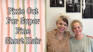 Very Short Pixie Haircuts  Pixie Cut For Super Fine Short Hair [upl. by Anerec]