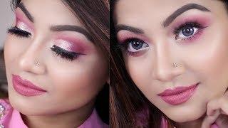 💖 Pink and Silver Party Makeup Tutorial 💖 Drugstore Glam NYE Makeup Tutorial 💖 New Years Makeup [upl. by Ardie]