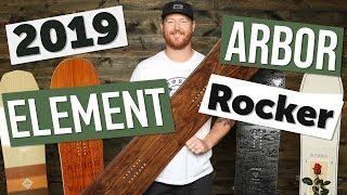 2019 Arbor Element Rocker Snowboard Review [upl. by Nosrak]