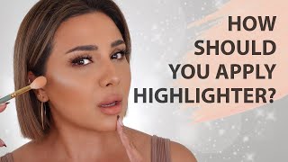 HOW TO USE HIGHLIGHTER THE CORRECT WAY 2021  NINA UBHI [upl. by Adrial]