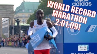 Eliud Kipchoge Breaks Marathon WORLD RECORD In Berlin Runs 20109  RACE VIDEO [upl. by Seaddon]