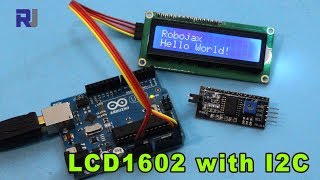 How to use LCD LCD1602 with I2C module for Arduino  Robojax [upl. by Atirres]