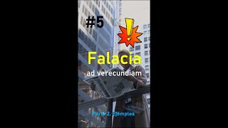 5 Falacia ad verecundiam apelación a la autoridad  Parte 2 Ejemplos  Falacias informales [upl. by Kaye]