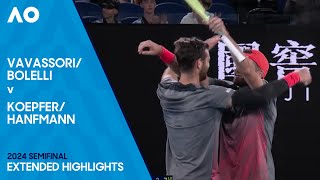 BolelliVavassori v HanfmannKoepfer Extended Highlights  Australian Open 2024 Semifinal [upl. by Eidnak]