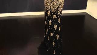 Black Strapless Beaded Prom Gown 79025  Jovani [upl. by Hamehseer382]