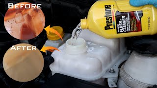 How to do complete coolant flushHow to use prestone radiator flush and cleanerflush Muddy coolant [upl. by Uhile671]