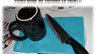 Como afilar un cuchillo en casa [upl. by Noemys]