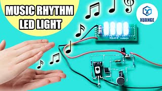 Music rhythm LED light  Sound Control Light  DIY circuit [upl. by Cumings671]