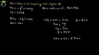 Maximale winst berekenen met afgeleide TO en TK economie [upl. by Conrad711]