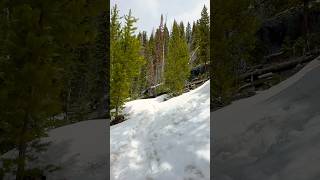 Hiking in Deep Snow Rocky Mountain National Park Wilderness 🏔️🌲🇺🇸 hiking colorado [upl. by Notsahc359]