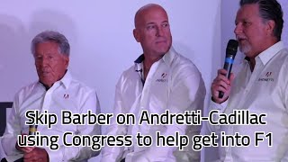 Skip Barber on AndrettiCadillac using Congress to help get into F1 [upl. by Peednam244]