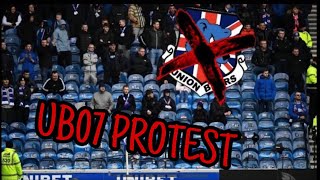 Union bears protest Rangers v Raith rovers [upl. by Aiuqes710]