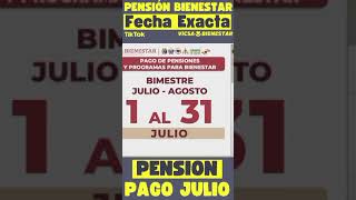 FECHAS de PAGO PENSION ADULTO MAYOR💰BIENESTAR Anuncio HOY Por Fin DIAS OFICIALES de PAGO💳JULIO 2024✅ [upl. by Aydni619]