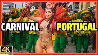 Celebrating Carnival With Brazilian Samba in Sesimbra Portugal 4K [upl. by Encrata65]