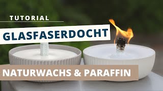 Outdoorkerzen selber machen mit Glasfaserdocht  Paraffin amp Naturwachs  Kerzenreste recyclen [upl. by Aniled737]