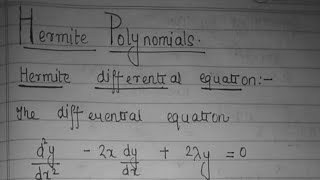 Hermite polynomials Part  3 [upl. by Fine]