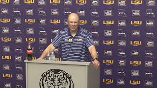 LSU DC Matt House Interview  Defensive Improvements In Year Two  August 12th 2023 [upl. by Chelsie]