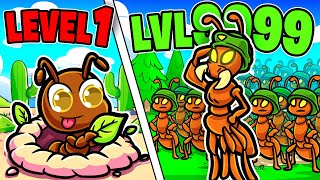 Upgrading 1 ANT to 100000 ANT ARMY in Pocket Ants [upl. by Seldun]