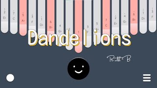 Dandelions by Ruth B Kalimba Cover with Easy Tabs Keylimba App [upl. by Barbra395]