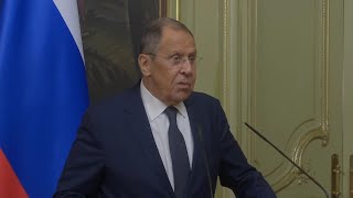 Lavrov says Telegrams security was proven by French authorities who arrested CEO Pavel Durov [upl. by Eiclek131]