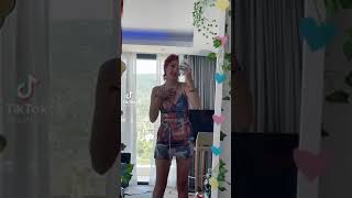 karina kurzawa wearing a really short dress TikTok fit check [upl. by Eehc]