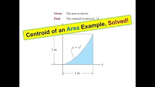 How to Find the Centroid Location of an Area in 4 Easy Steps with an Example  EGE210 051 [upl. by Laumas]