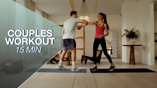 COUPLES workout 15minutes w Mathias Lynge [upl. by Ailecec679]