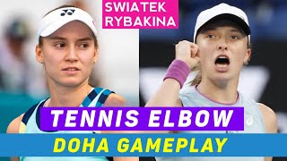 Iga Swiatek Vs Elena Rybakina  2024 Full Highlights • Attacking Tennis • Doha Gameplay [upl. by Hollah341]