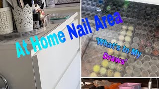 Nail Room Area Tour showing Nail Art Storage amp Collections  What’s In My draws [upl. by Aicert]