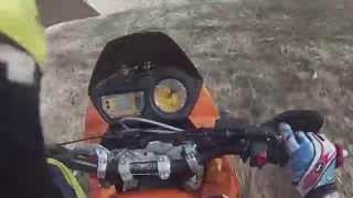 KTM 950 Single Track Offroad  Leaf River Dual Sport Ride Fall 2014 [upl. by Wolliw]