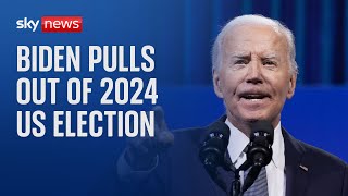 Joe Biden pulls out of 2024 US presidential race [upl. by Annyahs]