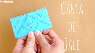 Carta Jale FACIL  Cartas de origami  CARTAS PARA MI NOVIO [upl. by Adnol]