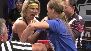 Ultimate Armwrestling League Crhis de Souza vs Michelle Smart [upl. by Niatsirt]