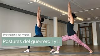 Postura del guerrero I y II Virabhadrasana [upl. by Deyes]