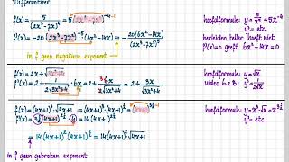 vwo B 63 A Differentiëren  De kettingregel  voorbeelden 12 839 2 vergeten zie beschrijving [upl. by Etienne]