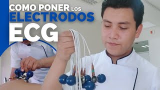 ✅COMO y DONDE COLOCAR los ELECTRODOS del ELECTROCARDIOGRAMA ECG  TUTORIAL  ENFERMERIA [upl. by Iaverne]