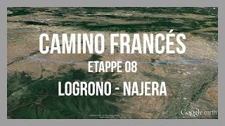 Etappe 8  Logrono – Najera  Camino Francés  Jakobsweg Spanien  GPSTrack [upl. by Nadnerb118]