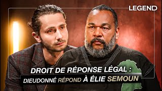 DROIT DE RÉPONSE LÉGAL DIEUDONNÉ RÉPOND À ÉLIE SEMOUN [upl. by Nosnirb230]