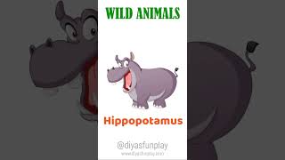 animals for kids  shorts  wild animals with pictures for kids and children  diyasfunplay [upl. by Cerellia770]