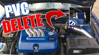 INSTALLING PCV DELETE ON VOLKSWAGEN [upl. by Yrokcaz163]