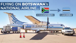 TRIPREPORT  Air Botswana ECONOMY  ATR 42500  Johannesburg  Gaborone [upl. by Magdalena]