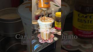 easy caramel macchiato with cold foam [upl. by Annaeel210]