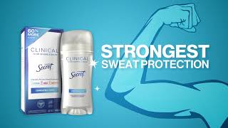 Secret Deodorant  Get 3X Stress Sweat Protection with Secret Clinical Secret works [upl. by Cavil396]