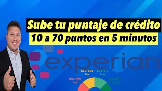 Sube tu puntaje de credito hasta 70 puntos en 5 minutos con la herramienta de crédito EXPERIAN boost [upl. by Ahsillek]