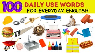 English Vocabulary  100 DAILY USE WORDS [upl. by Berlyn]