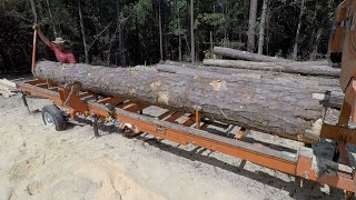 The Longest Pine Logs Ive Ever Milled [upl. by Lehcar762]