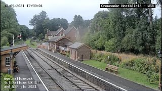 Crowcombe Heathfield West Somerset Railway Somerset UK  Railcam LIVE [upl. by Emoraj]