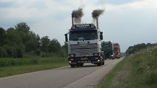 Intocht Hannos Truckshow bij Flevonice 2023  Arrival of the trucks  The Movie [upl. by Leanor27]