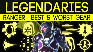 Anthem  EVERY RANGER LEGENDARY  MASTERWORK  Best amp Worst Abilities amp Components [upl. by Ecnahs]